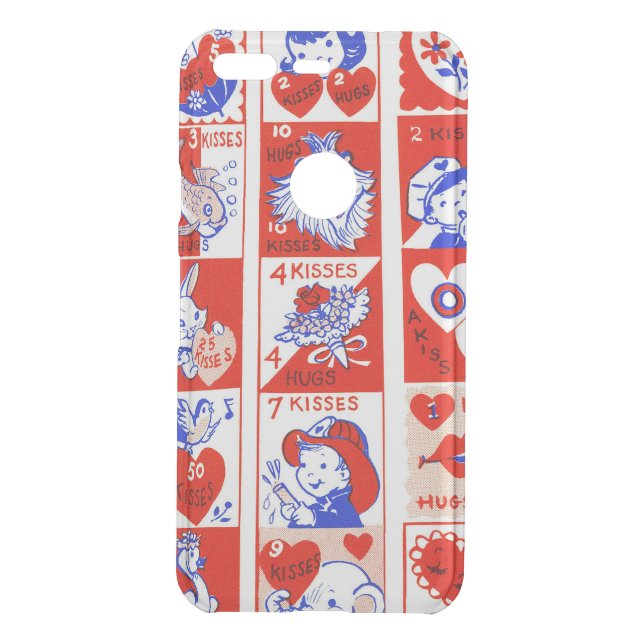 Valentine Retro Love Hugs Cute Pattern Uncommon Google Pixel Case (Back)