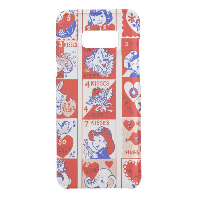 Valentine Retro Love Hugs Cute Pattern Uncommon Samsung Galaxy Case (Back)
