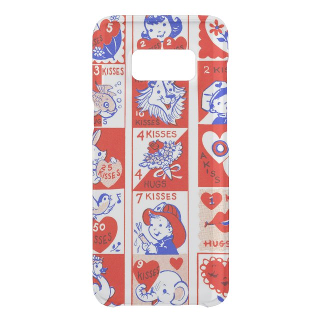 Valentine Retro Love Hugs Cute Pattern Uncommon Samsung Galaxy Case (Back)