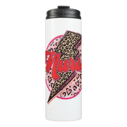 Valentine Retro Nurse Lightning nurse gift Thermal Tumbler