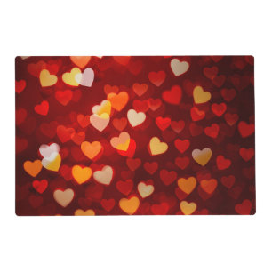Valentine Romantic Love Hearts Placemat