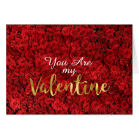 Valentine Romantic Red roses Admirer Card