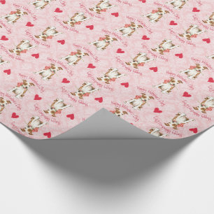 Valentine Rose Am Staff Wrapping Paper