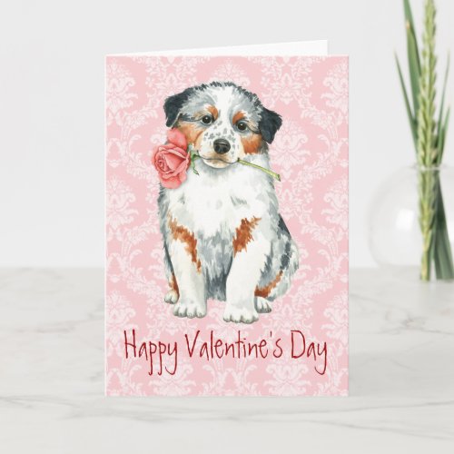 Valentine Rose Aussie Holiday Card