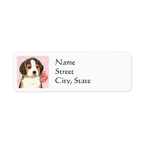 Valentine Rose Beagle Label