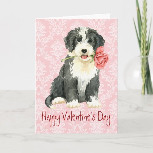 Valentine Rose Beardie Holiday Card