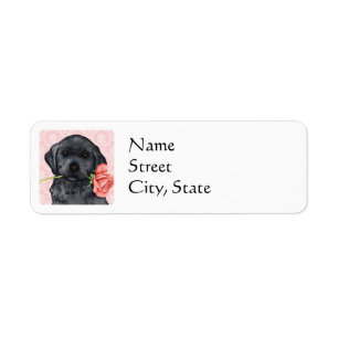 Valentine Rose Black Lab Label