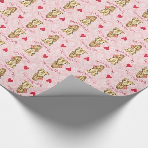 Valentine Rose Bloodhound Wrapping Paper