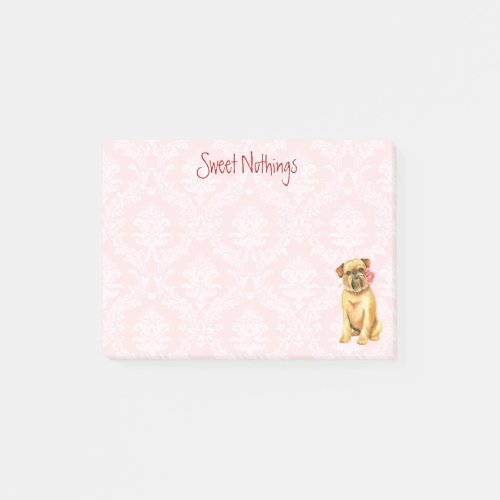 Valentine Rose Brussels Griffon Post_it Notes