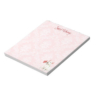 Valentine Rose Bull Terrier Notepad