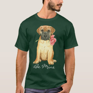 Valentine Rose Bullmastiff T-Shirt