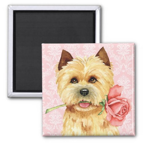 Valentine Rose Cairn Terrier Magnet