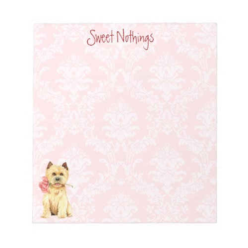 Valentine Rose Cairn Terrier Notepad