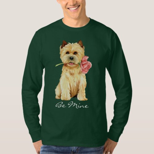 Valentine Rose Cairn Terrier T_Shirt