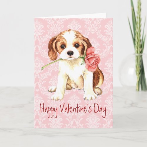 Valentine Rose Cavalier Holiday Card