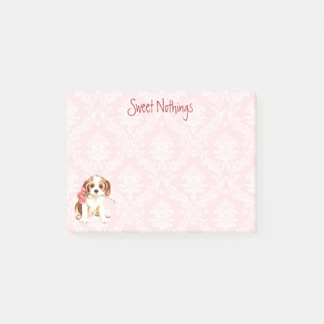 Valentine Rose Cavalier Post-it Notes (Front)
