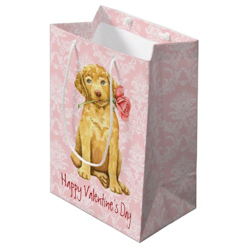 Valentine Rose Chesapeake Bay Retriever Medium Gift Bag
