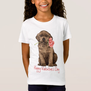 Valentine Rose Chocolate Lab T-Shirt