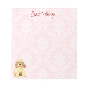 Valentine Rose Cocker Notepad