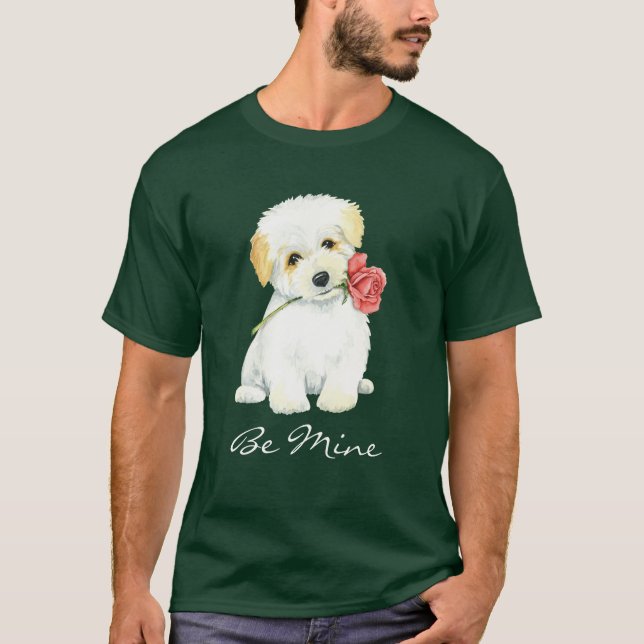 Valentine Rose Coton de Tulear T-Shirt (Front)