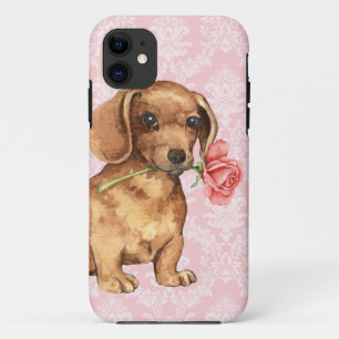 Valentine Rose Dachshund iPhone 11 Case