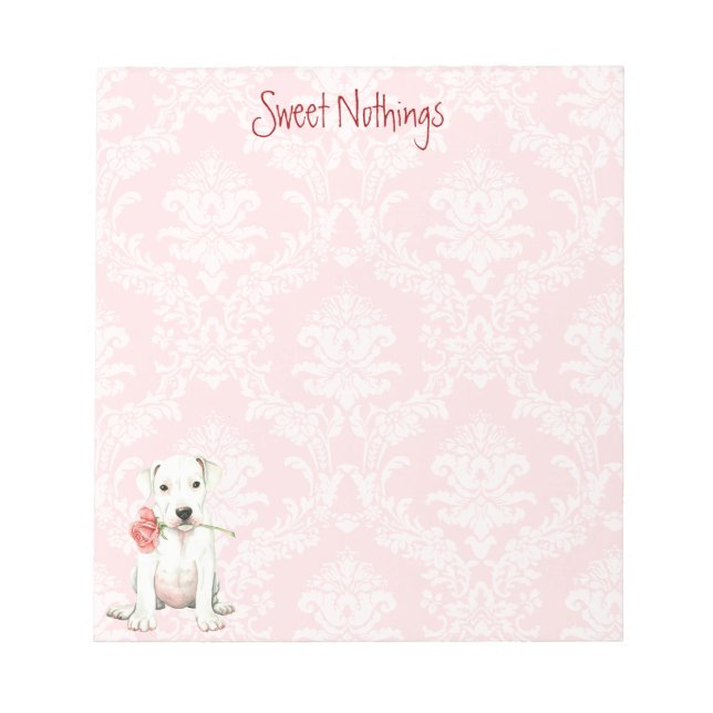 Valentine Rose Dogo Notepad (Front)