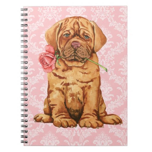 Valentine Rose Dogue de Bordeaux Notebook