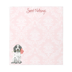 Valentine Rose English Cocker Spaniel Notepad