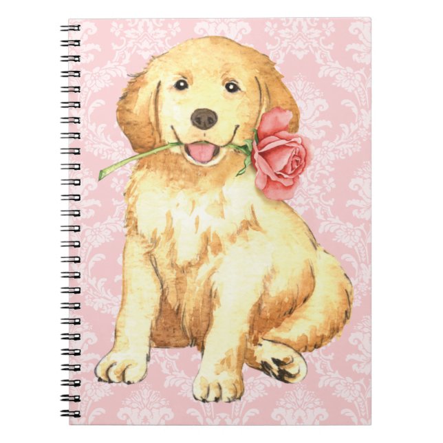 Valentine Rose Golden Notebook (Front)