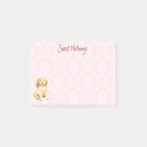 Valentine Rose Golden Post_it Notes