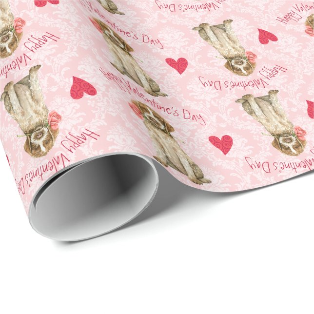 Valentine Rose Griffon Wrapping Paper (Roll Corner)