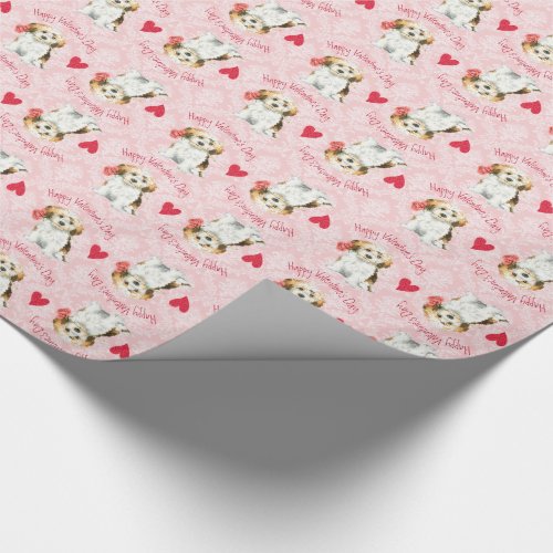 Valentine Rose Havanese Wrapping Paper