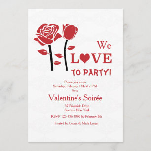 Valentine Rose Invitation