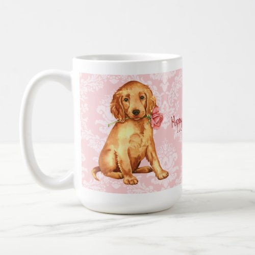 Valentine Rose Irish Setter Coffee Mug