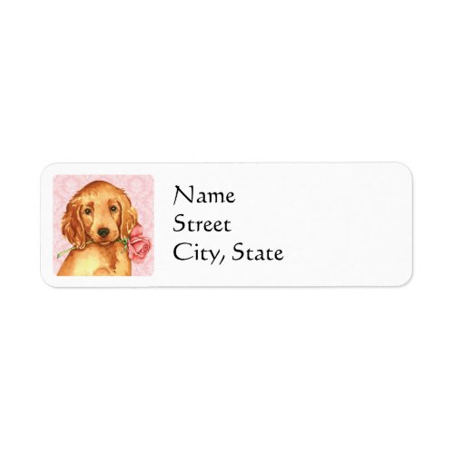 Valentine Rose Irish Setter Label