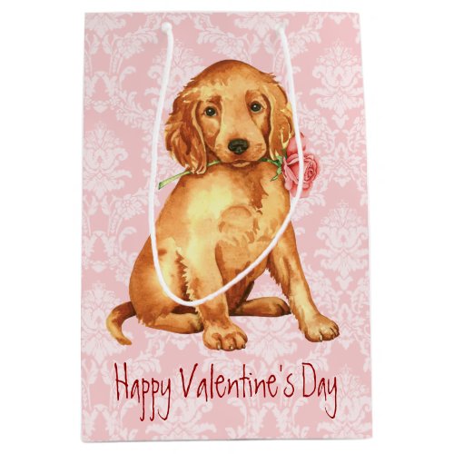 Valentine Rose Irish Setter Medium Gift Bag