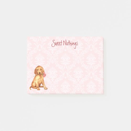 Valentine Rose Irish Setter Post_it Notes