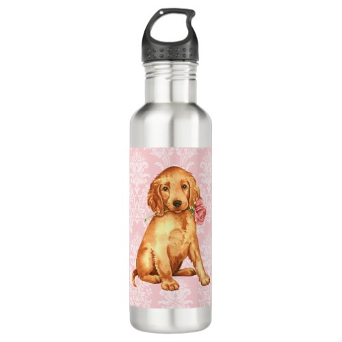 Valentine Rose Irish Setter Stainless Steel Water Bottle