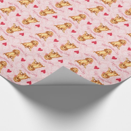 Valentine Rose Irish Setter Wrapping Paper