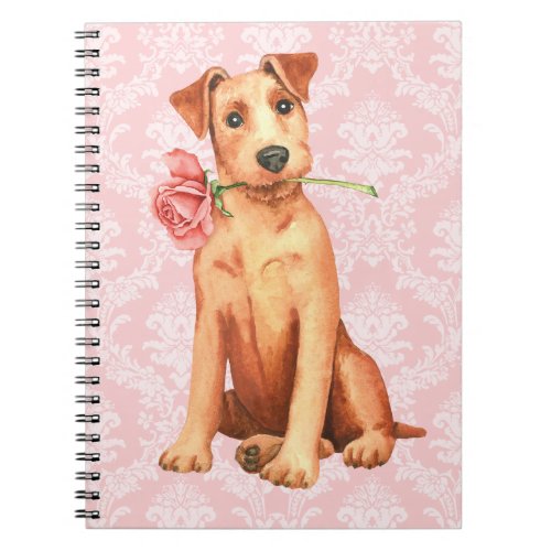 Valentine Rose Irish Terrier Notebook