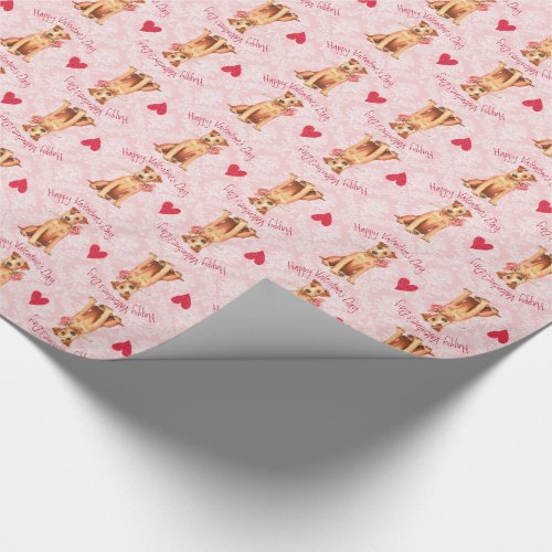 Valentine Rose Irish Terrier Wrapping Paper