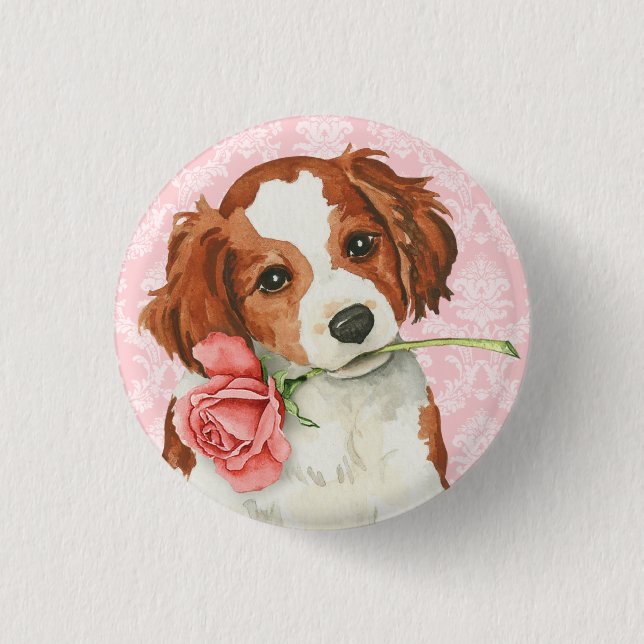 Valentine Rose Kooiker Pinback Button (Front)