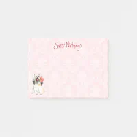 Cute white red big Heart chic Valentine's day Post-it Notes