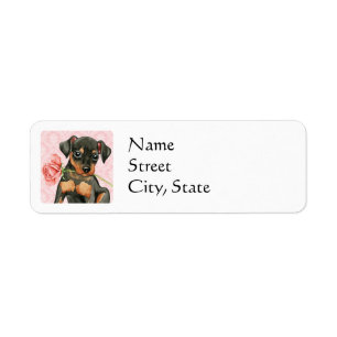 Valentine Rose Min Pin Label
