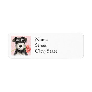Valentine Rose Mini Schnauzer Label