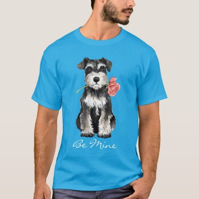 Valentine Rose Mini Schnauzer T-Shirt