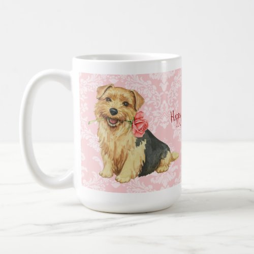 Valentine Rose Norfolk Terrier Coffee Mug