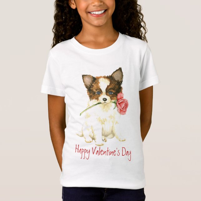 Valentine Rose Papillon T-Shirt (Front)
