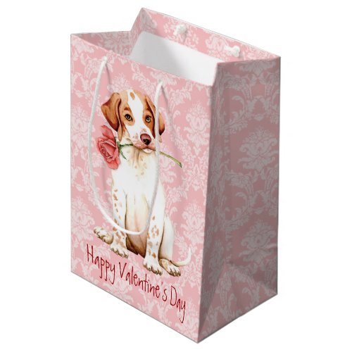 Valentine Rose Pointer Medium Gift Bag