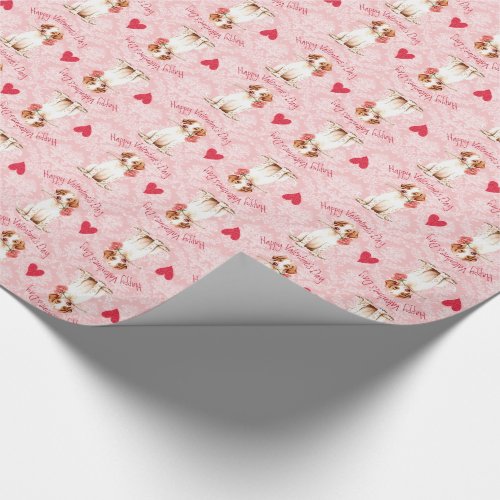 Valentine Rose Pointer Wrapping Paper